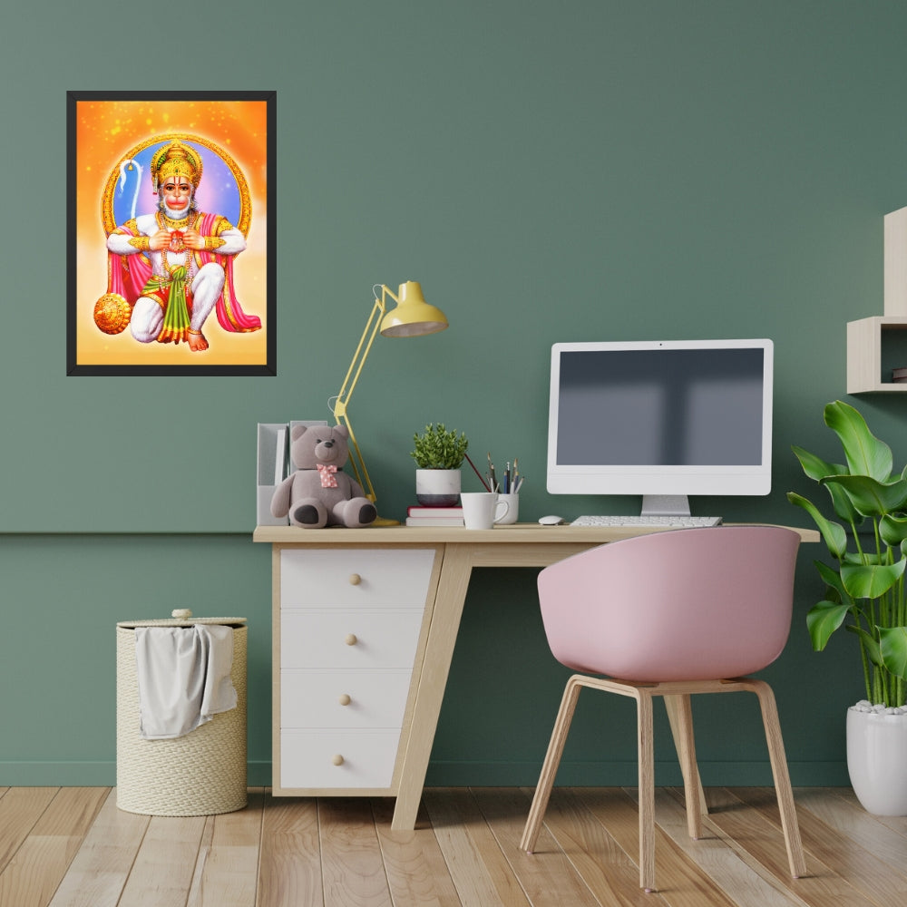 Lord Hanuman Wall Art – Bajrangbali Hanuman Hindu God Photo Frame
