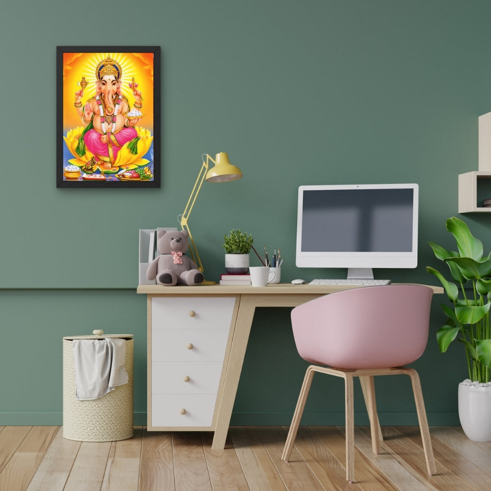 Lord Ganesh Wall Art - Ganesh Hindu God Photo Frame