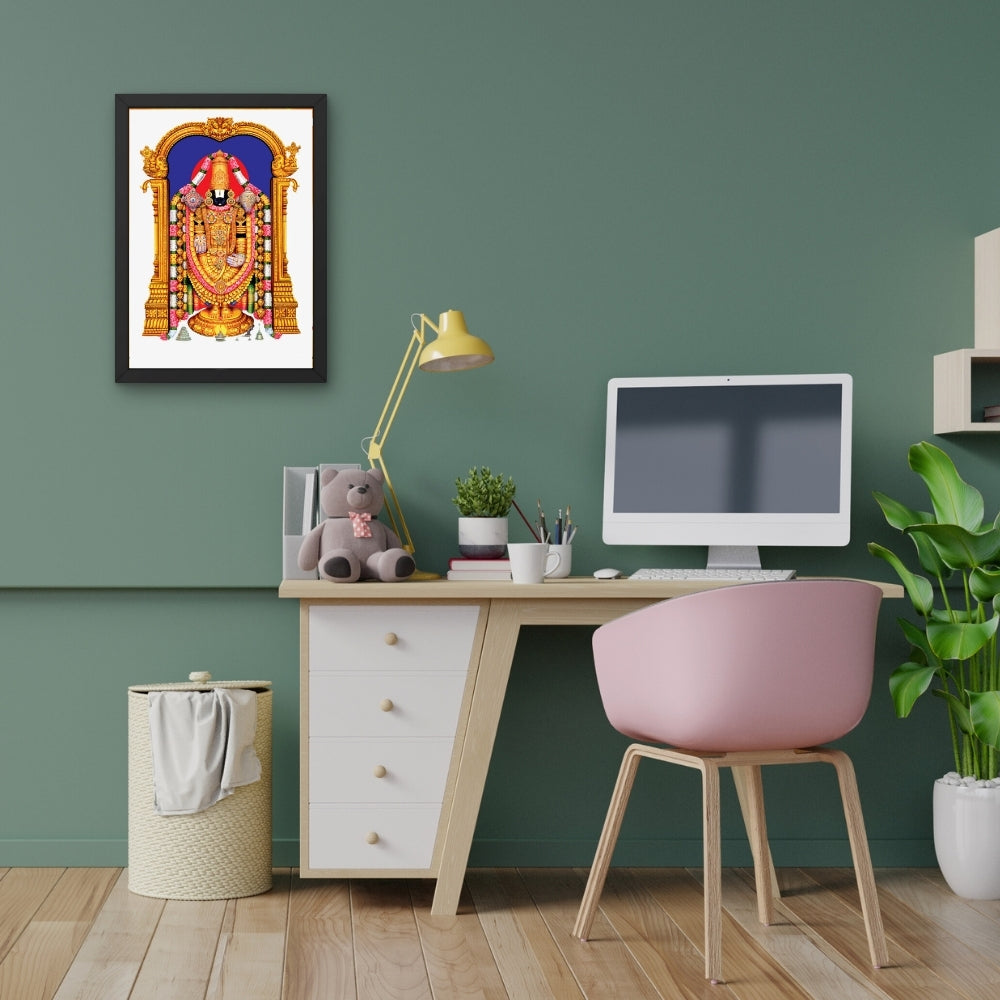 Lord Venkateshwara Wall Art - Venkateshwaraswamy Hindu God Photo Frame