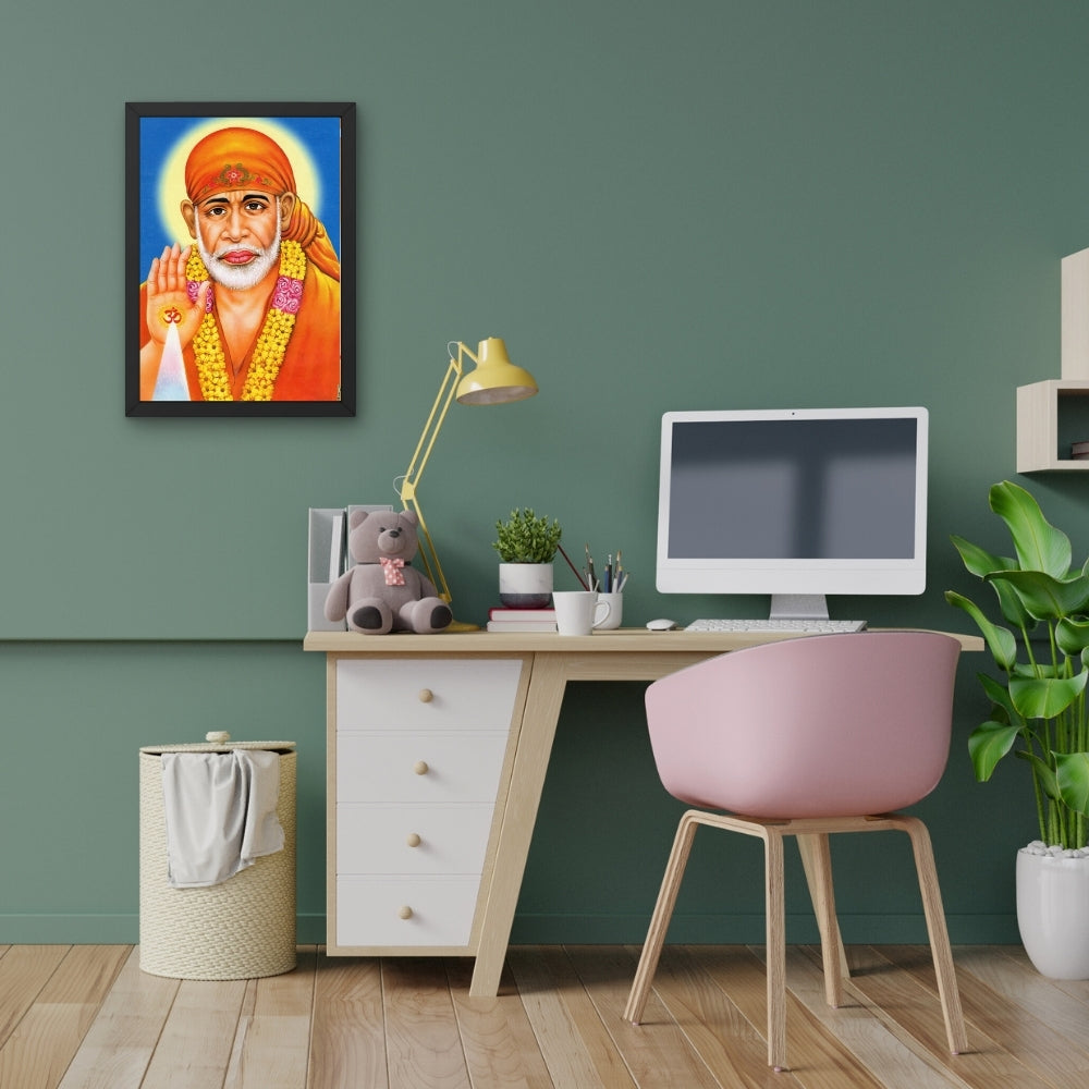 Shirdi Sai Baba Wall Art – Sai Baba Hindu Spiritual God Photo Frame