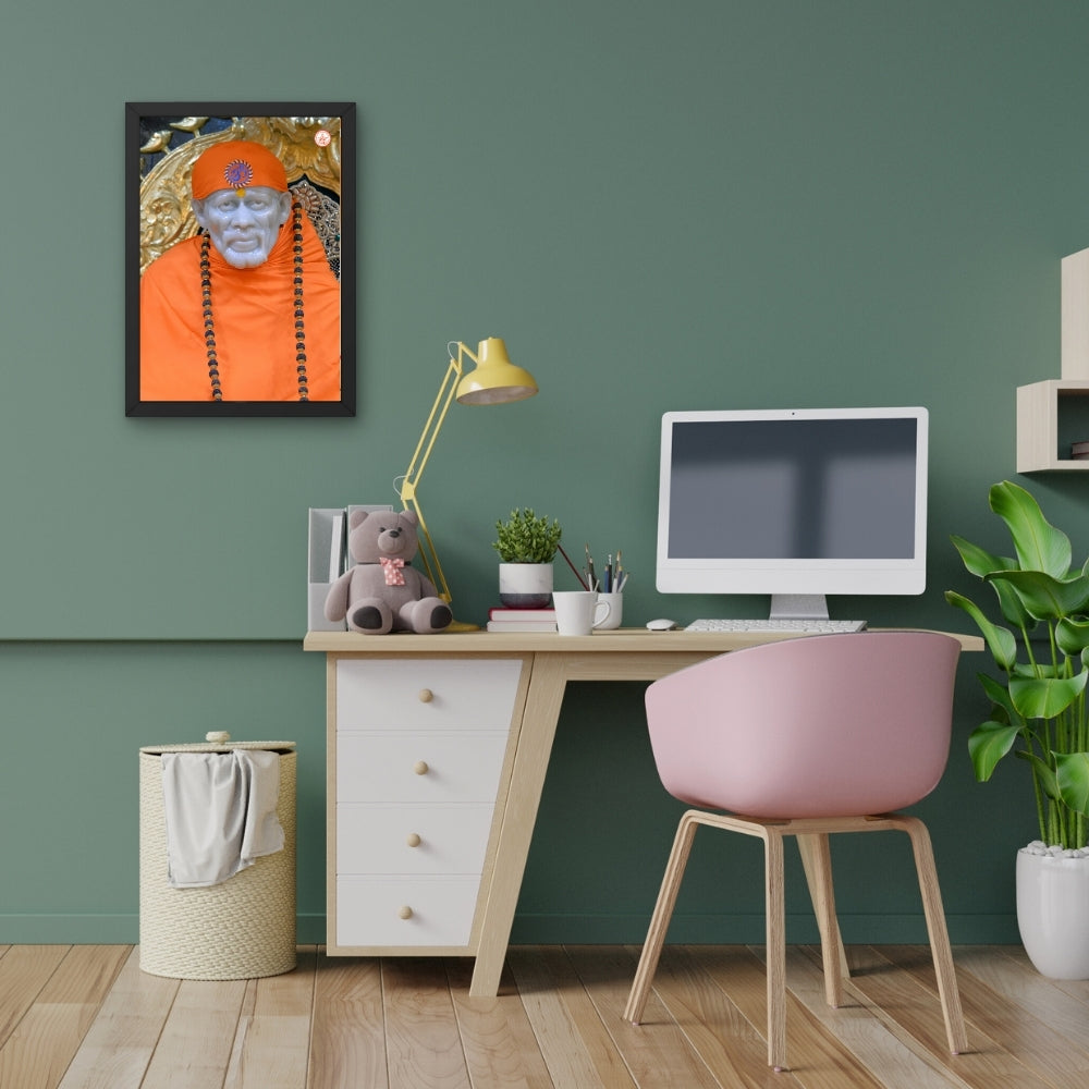 Shirdi Sai Baba Wall Art – Sai Baba Hindu Spiritual God Photo Frame