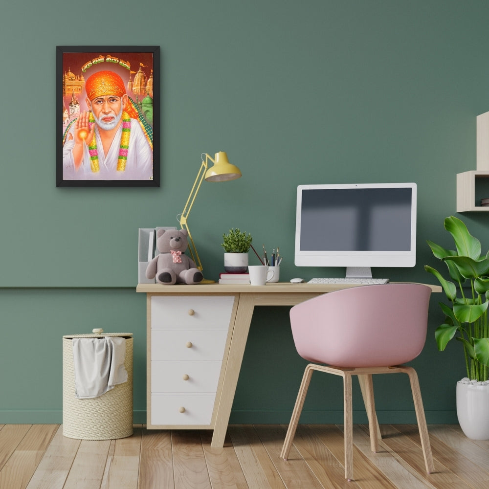 Lord Saibaba wall art-God Shiri saibaba photo frame