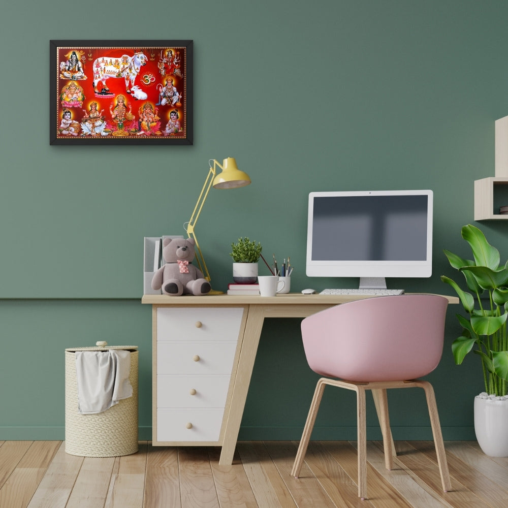 Hindu Gods and Goddesses Divine Wall Art – Traditional Sanatan Devotional Photo