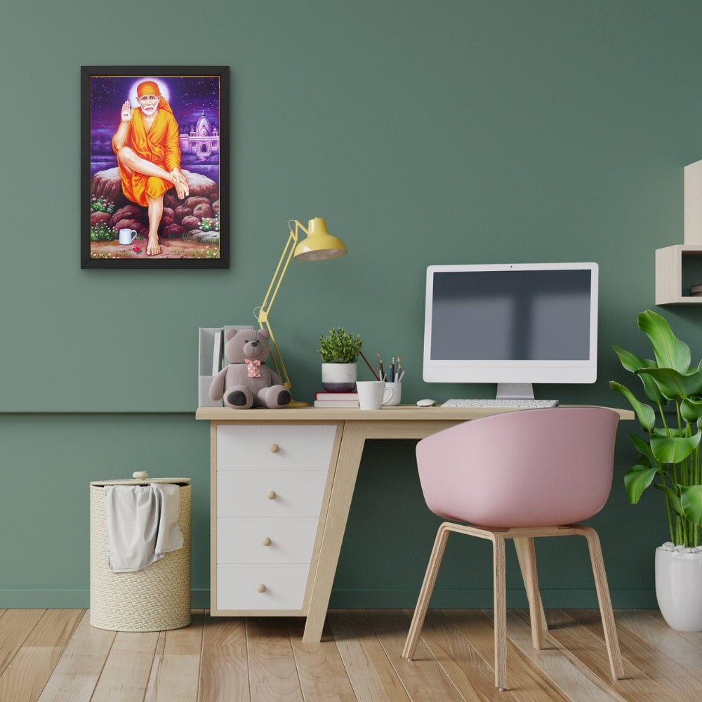 Sai Baba Wall Art – Shirdi Sai Baba Hindu Spiritual God Photo Frame