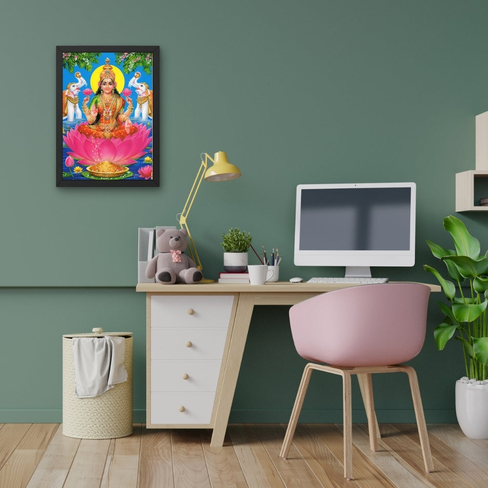Goddess Lakshmi Wall Art – Hindu Goddess of Wealth and Prosperity Photo Frame