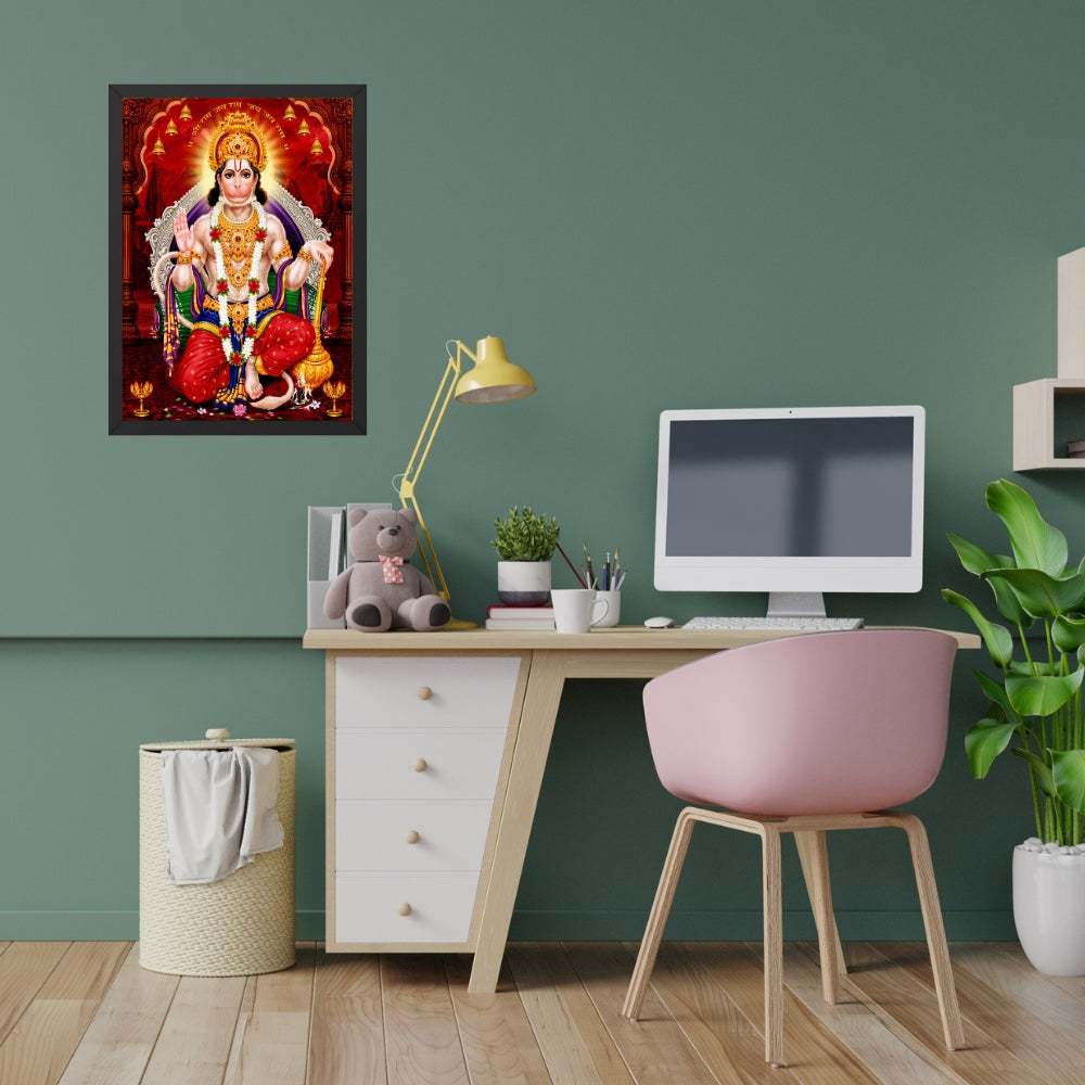 Lord Hanuman Wall Art – Bajrangbali Hanuman Hindu God Photo Frame