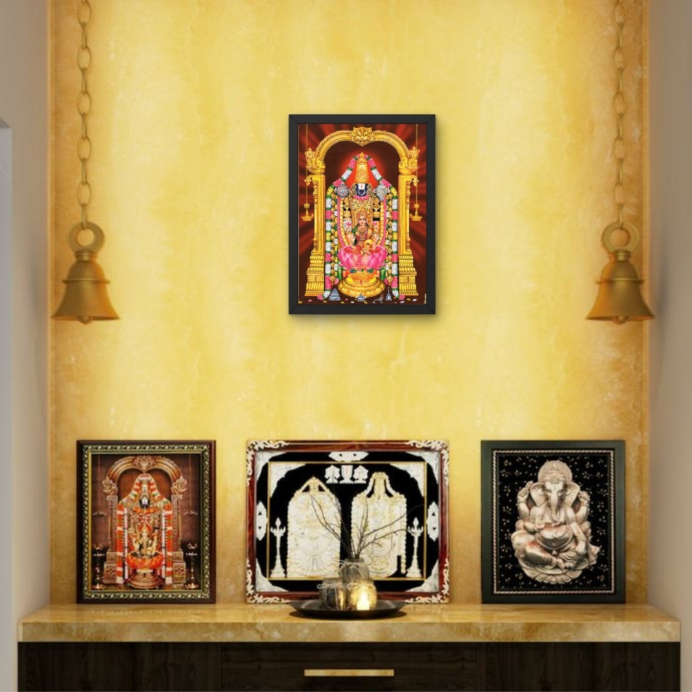 Lord venkateshwara wall art- venkateshwara with goddess laxmi photo frame
