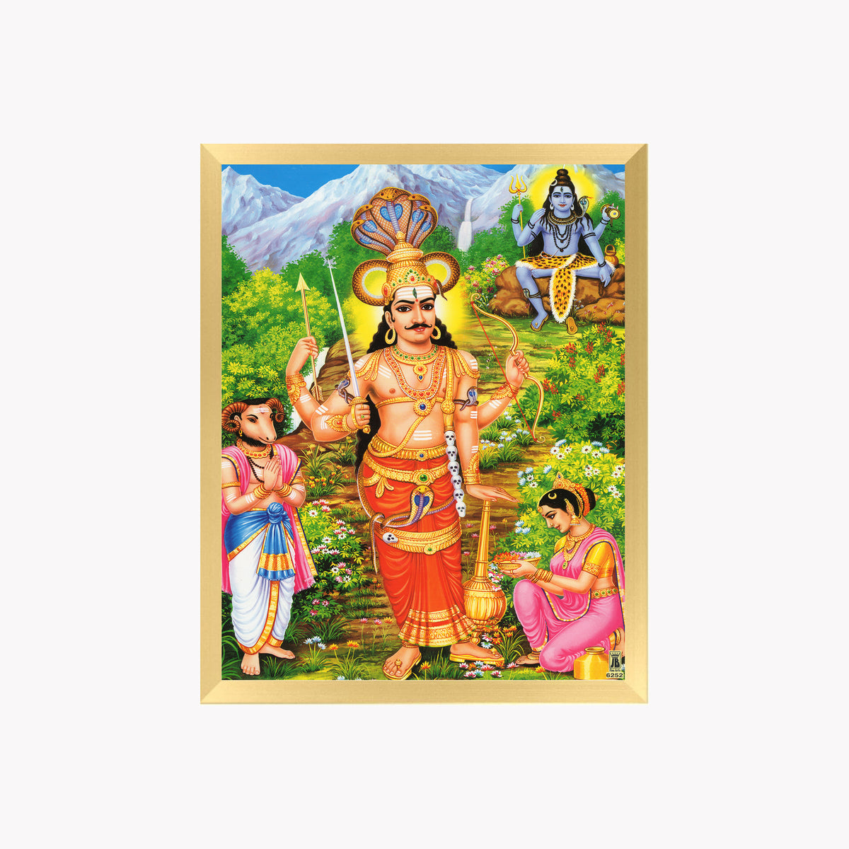 Lord Veerabadra swamy wall art-God Veerabadra swamy photo frame