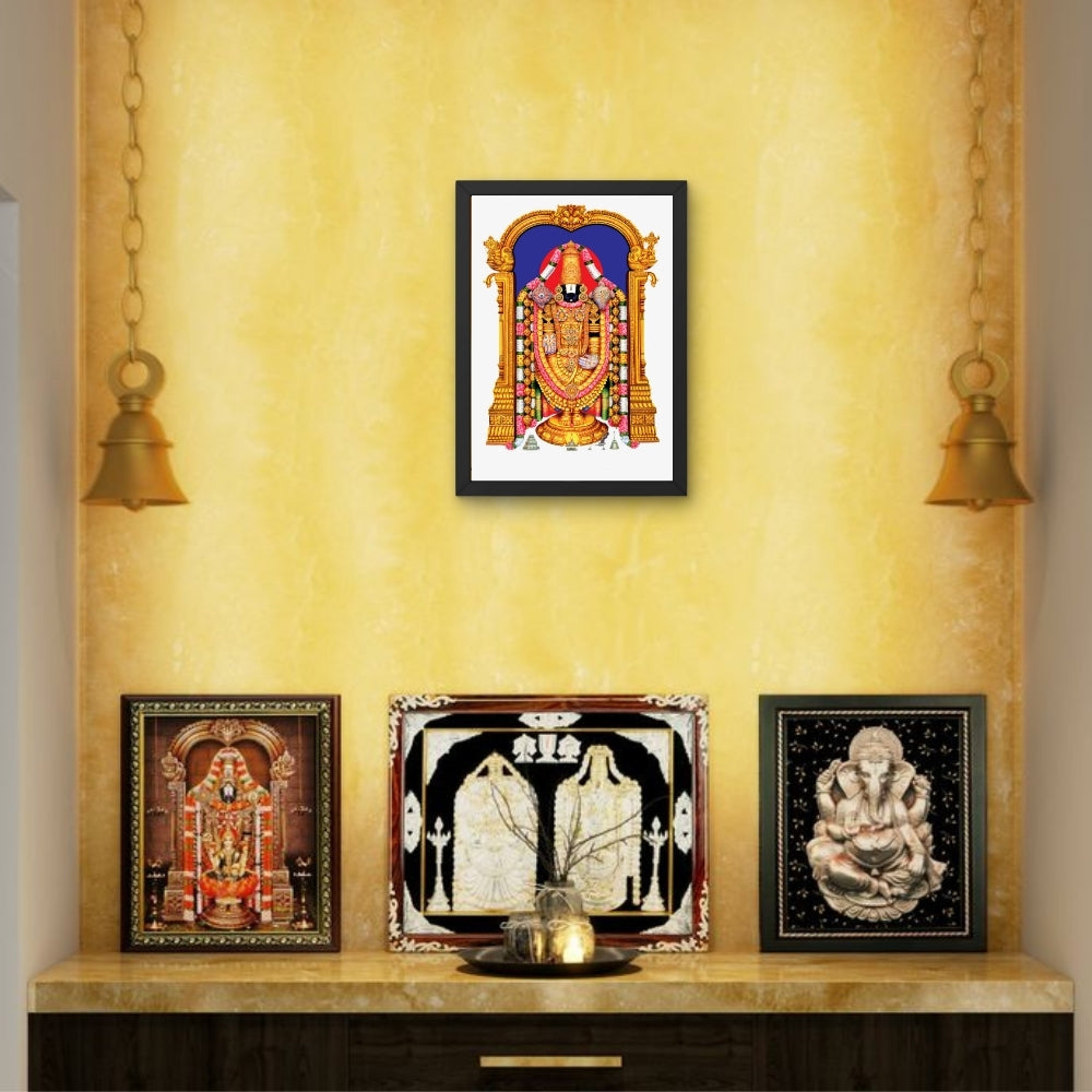 Lord Venkateshwara Wall Art - Venkateshwaraswamy Hindu God Photo Frame