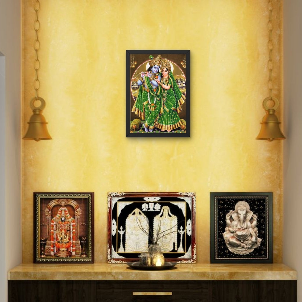 Lord Radha krishna wall art- Lord Krishna with Radha photo frame