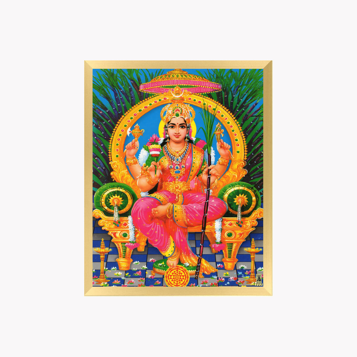 Goddess Mariamman Wall Art – Sri Mariamman Hindu Goddess Photo Frame