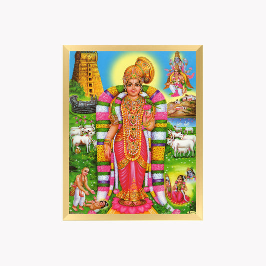 Premium Goddess Andal Wall Art – Sri Andal Godadevi Hindu Goddess Devotional Photo Frame
