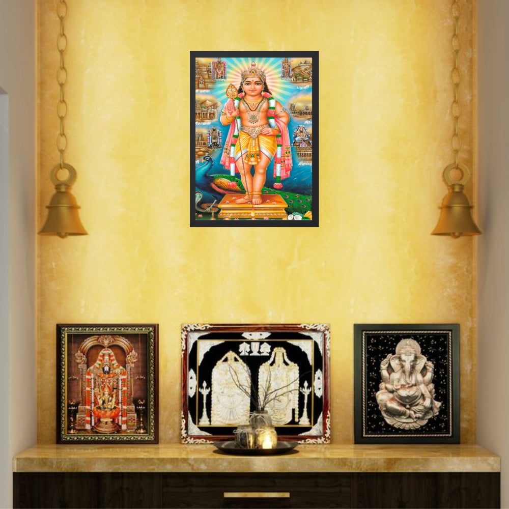 Lord Karthikeya Wall Art – Karthikeya Hindu God Photo Frame