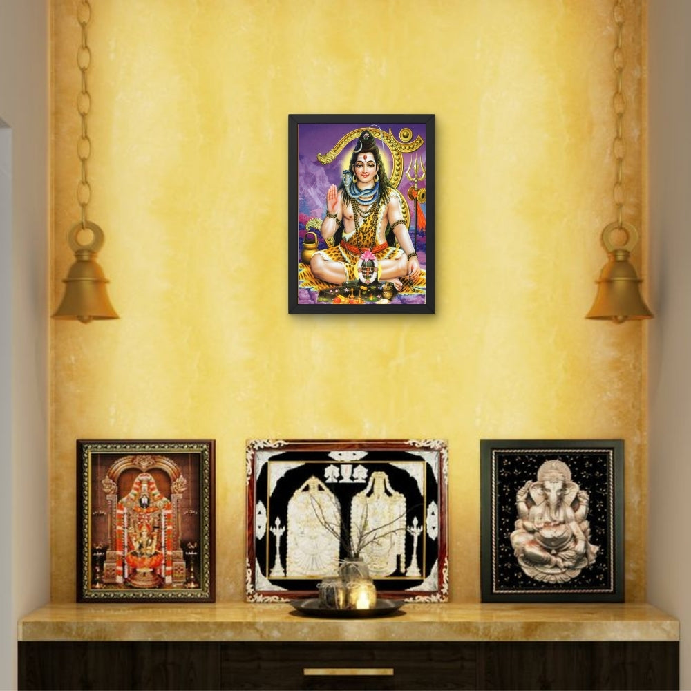 Lord shiva wall art- God shiva with Lingam phorto frame