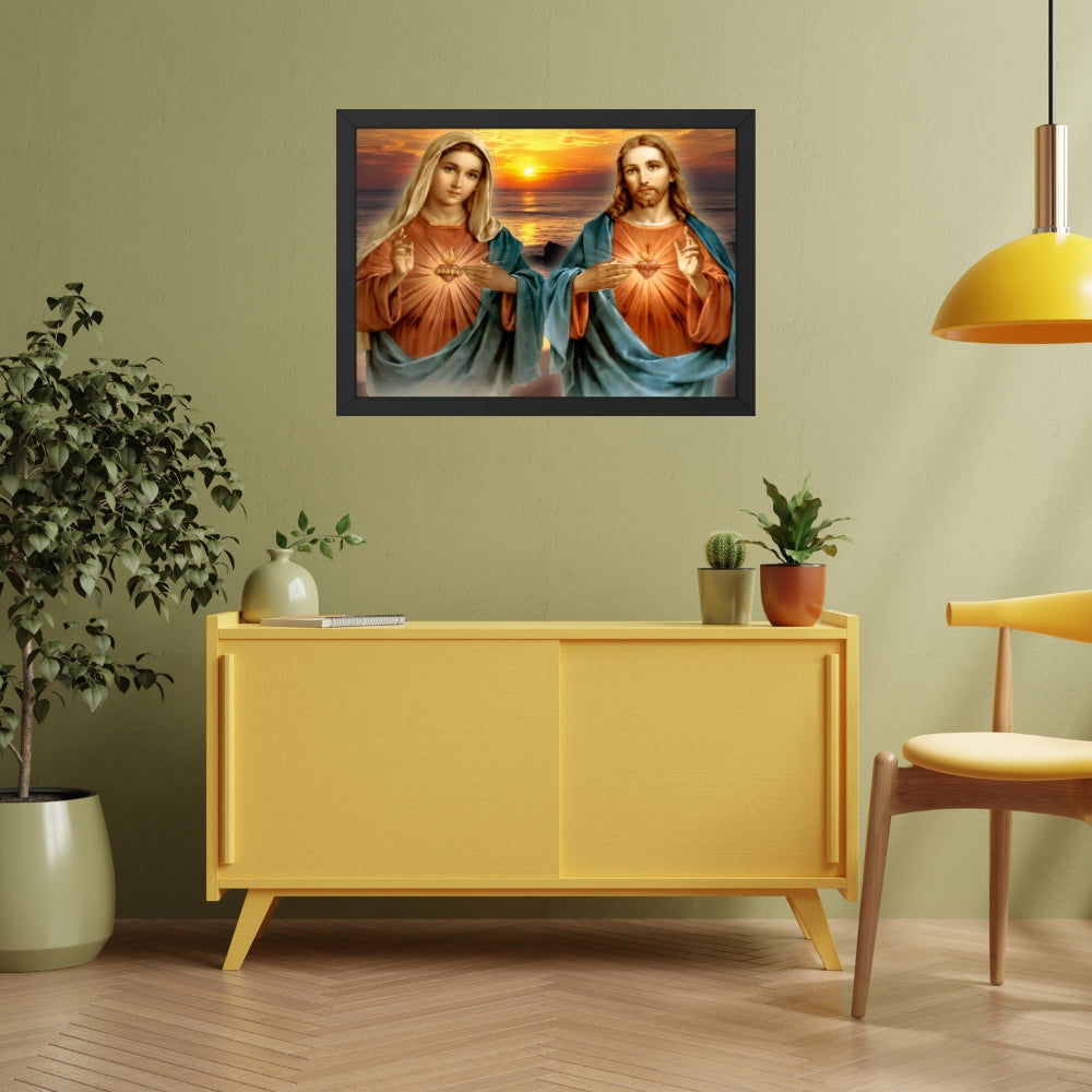 Jesus Christ And  Mary Wall Art - Jesus Christ And  Mary Photo Frame