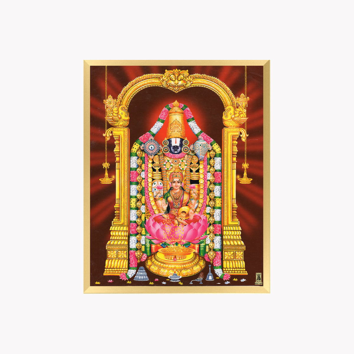 Lord venkateshwara wall art- venkateshwara with goddess laxmi photo frame