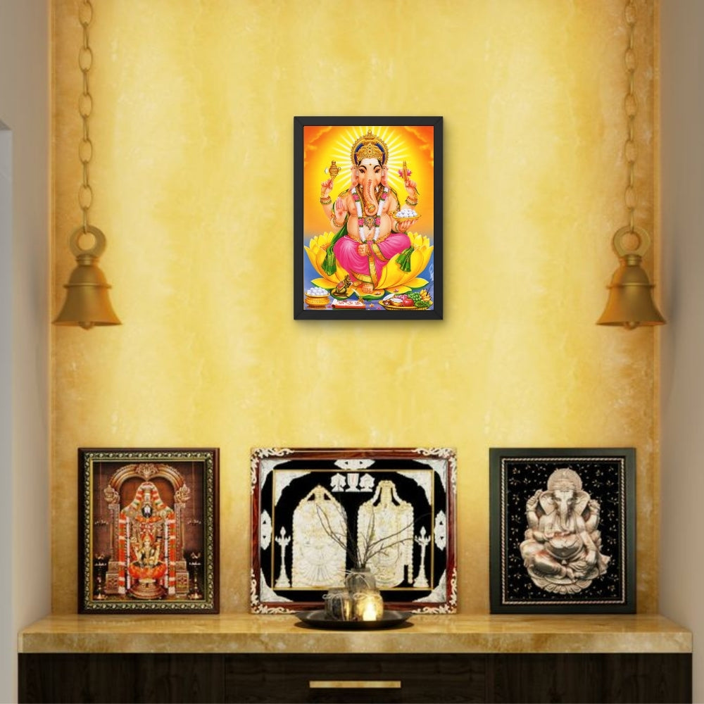 Lord Ganesh Wall Art - Ganesh Hindu God Photo Frame