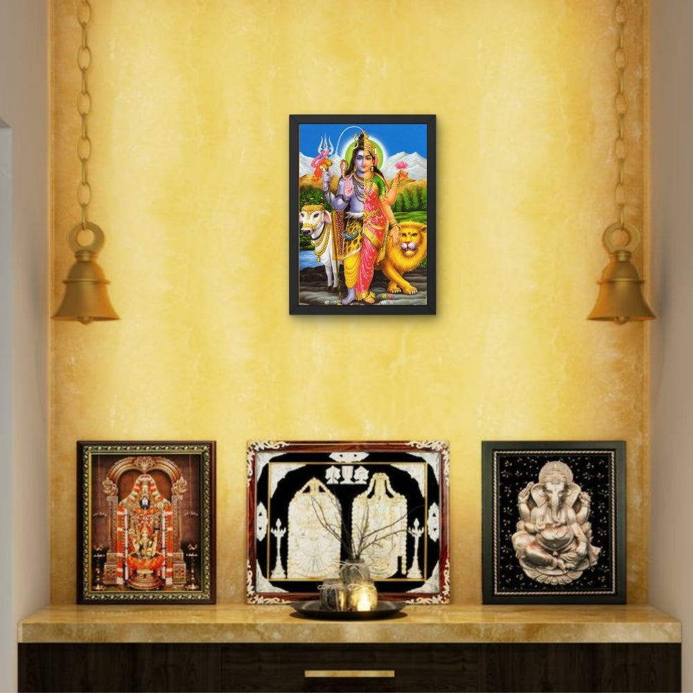 Arthanarishwara wall art- Lord shiva with parwathi god frame