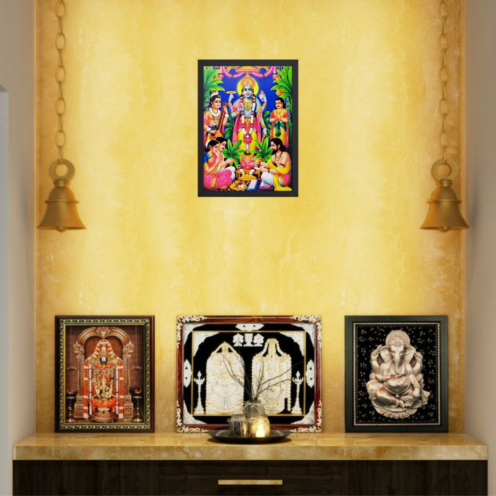 Lord Satyanarayana swamy wall art- satyanarayana god pgoto frame