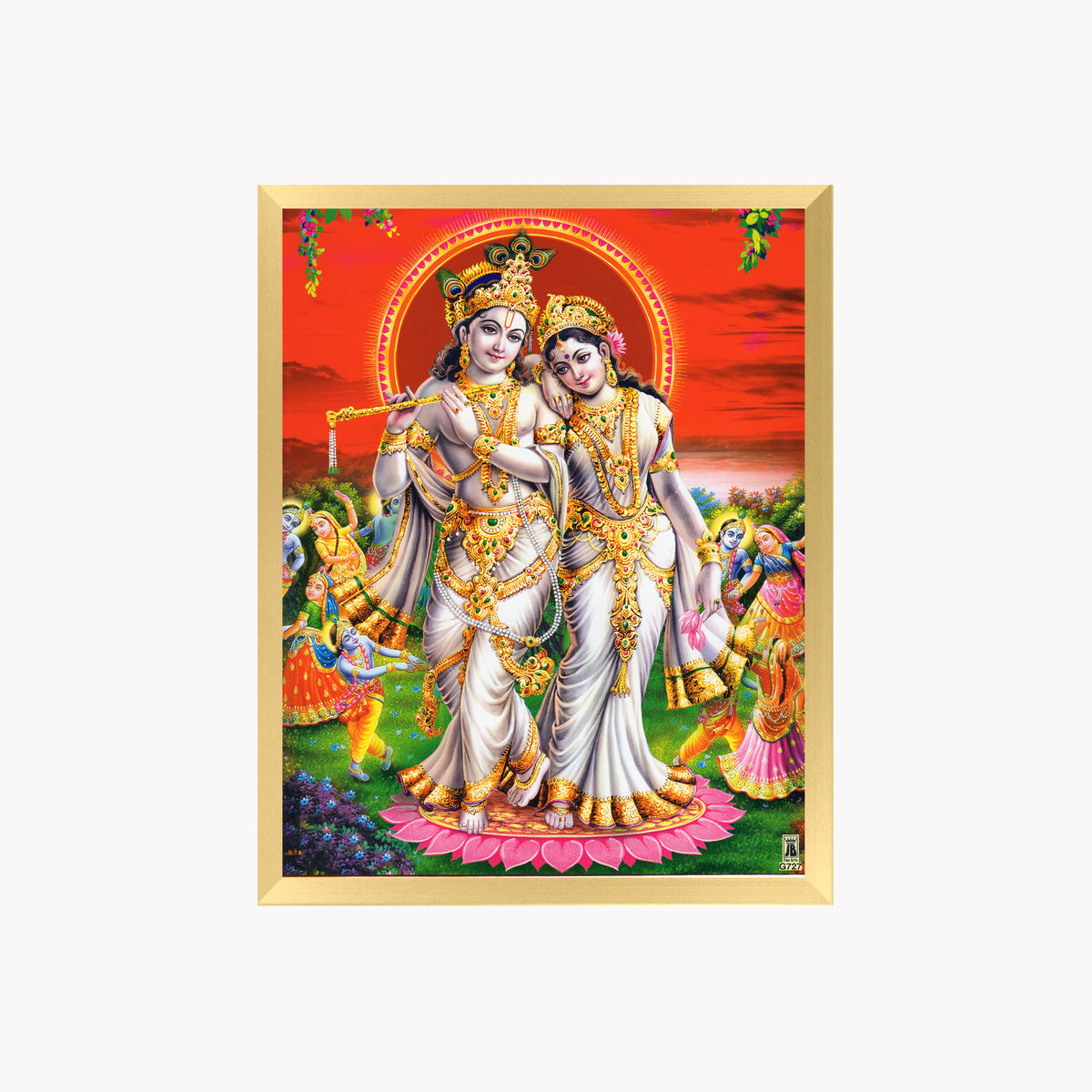 Lord Radha Krishna Wall art- Radha krishna photo frame