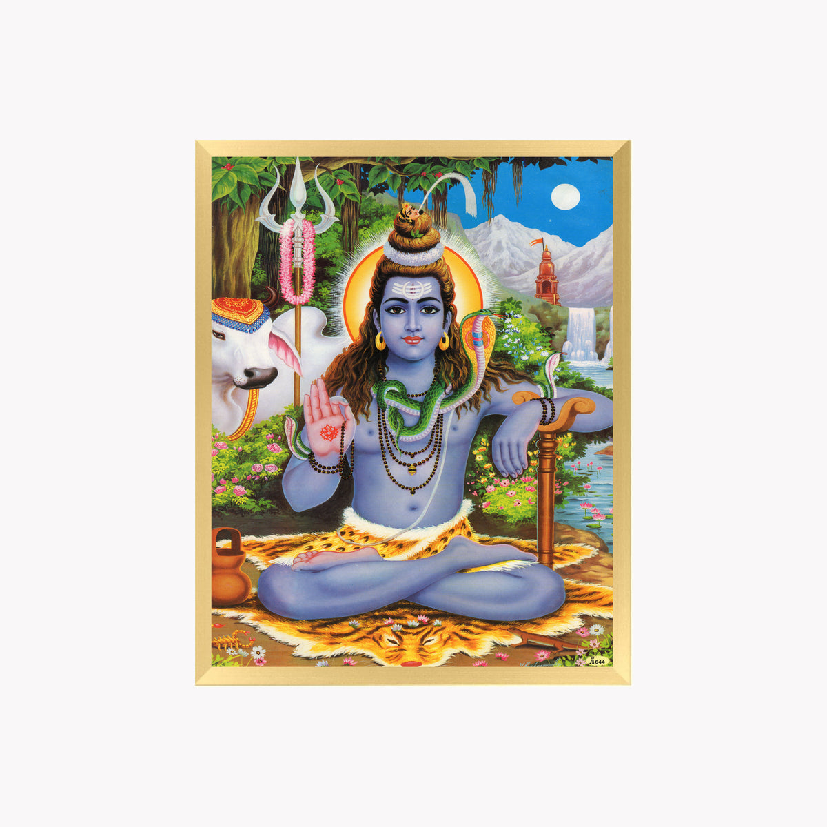 Lord shiva with cow wall art- God shiva photo frame