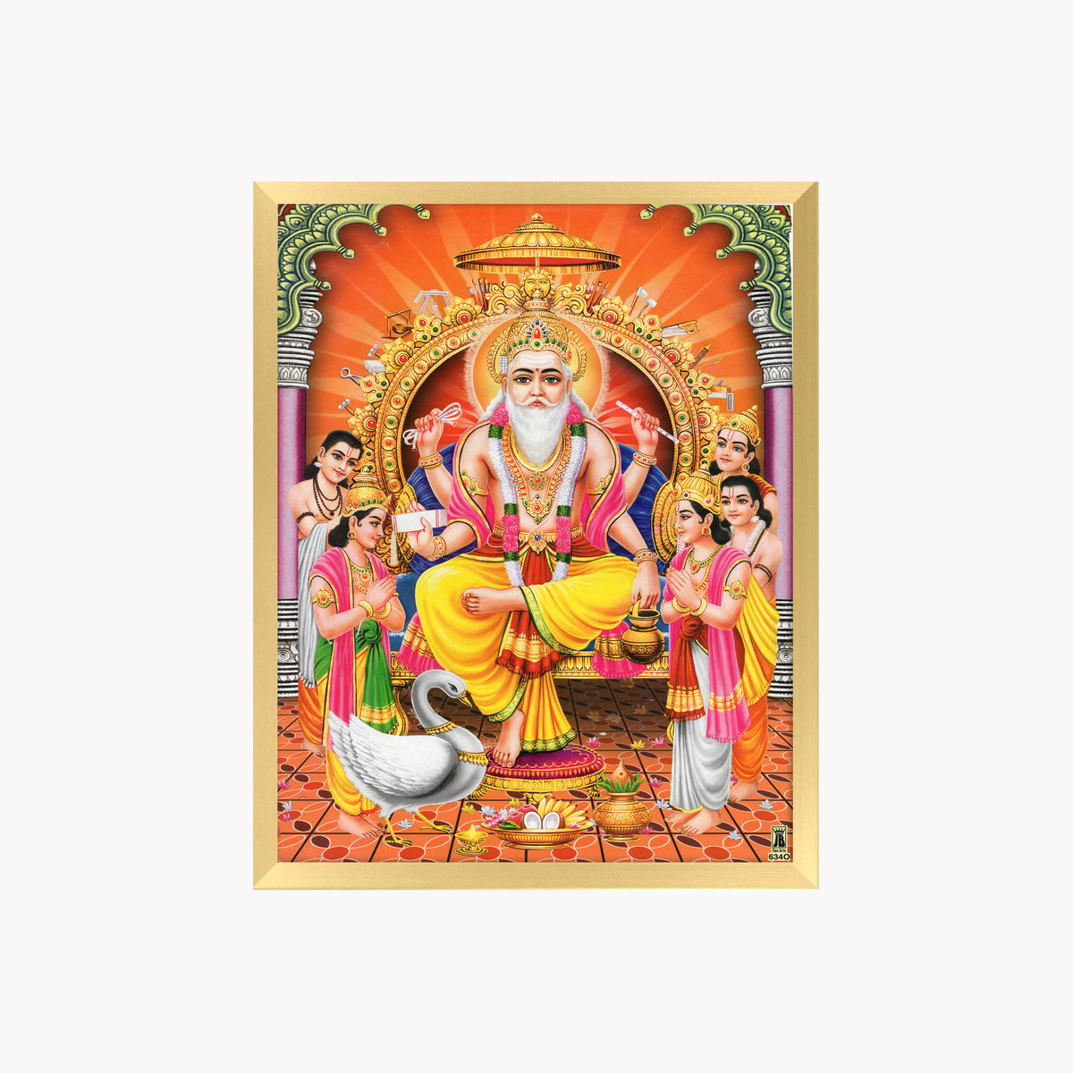 Lord vishwakarma wall art- God vishwakarma photo frame