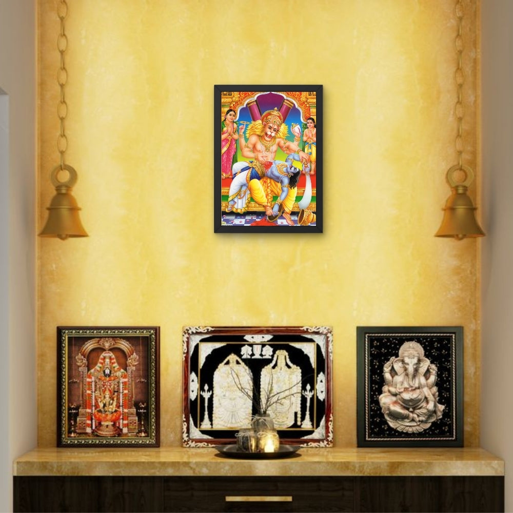 Lord Narsiha swamy wall art- God Laxmi Narasiha photo frame