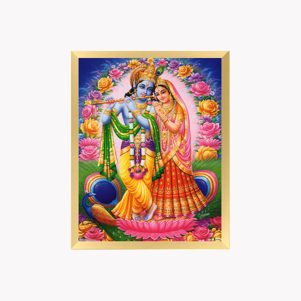 Lord Radha krishna wall art- God Radha krishna photo frame