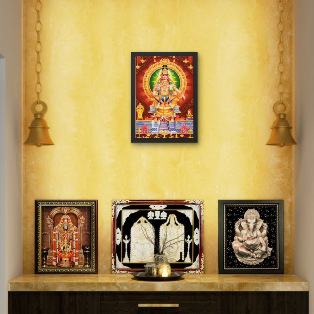 Lord Ayyappa Wall Art – Swami Ayyappan Hindu God Photo Frame