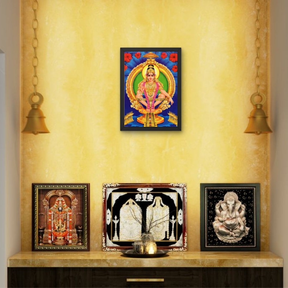 Lord Ayyappa Wall Art – Swami Ayyappan Hindu God Photo Frame