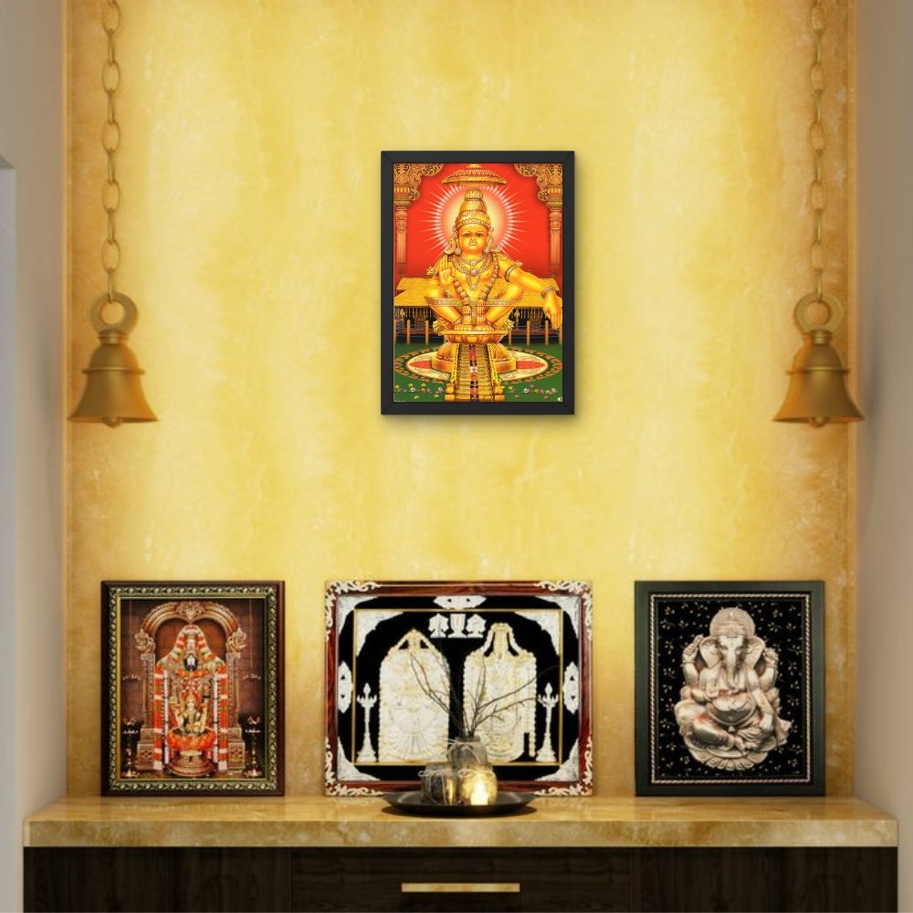 Lord Ayyappa wall art-God Manikanta photo frame