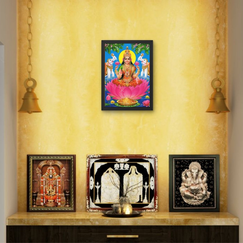 Goddess Lakshmi Wall Art – Hindu Goddess of Wealth and Prosperity Photo Frame