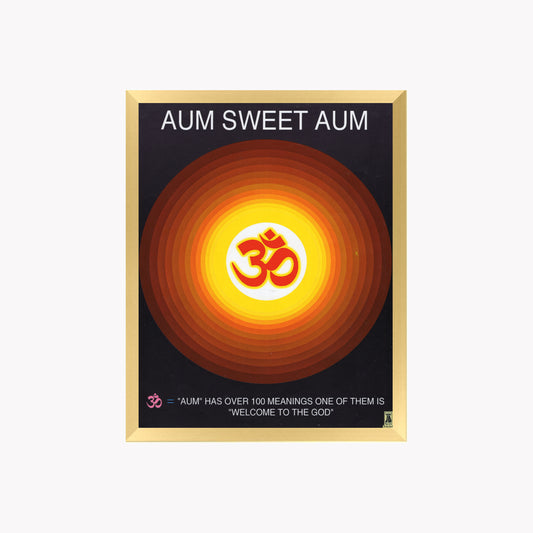 Om Sweet Om Wall Art – AUM Spiritual Hindu Symbol Photo Frame