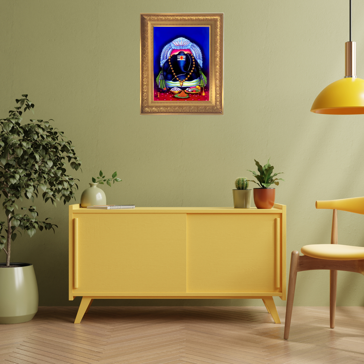 Premium Kanipaka Sri Varasiddhi Vinayaka Wall Art – Kanipakam Siddhi Vinayaka Lord Ganesha Photo Frame
