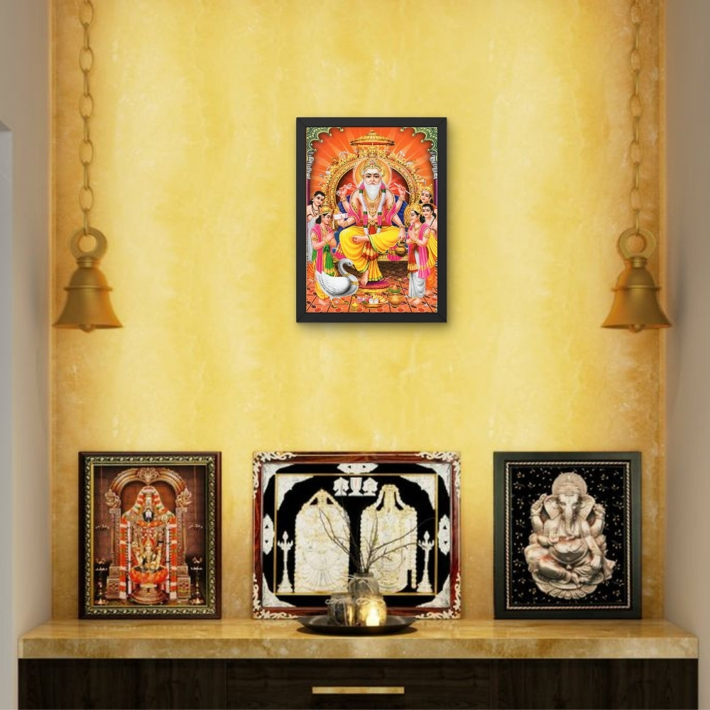 Lord vishwakarma wall art- God vishwakarma photo frame