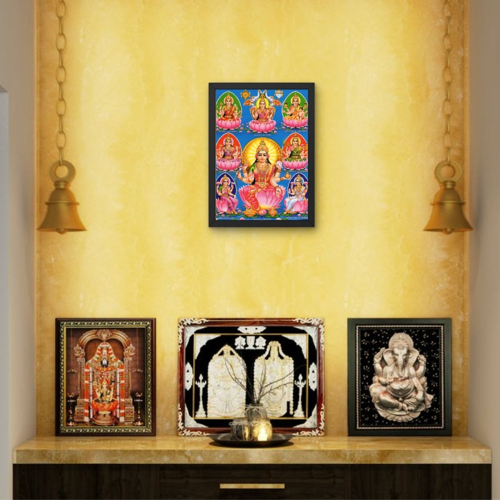 Goddess Laxmi wall art- Maa Laxmi with asta laxmi photo frame