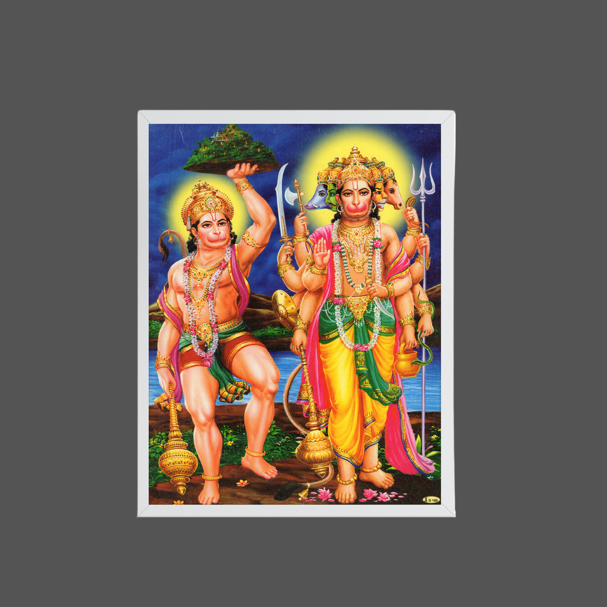 Lord panchamukhi hanuman wall art-panchamukhi hanuman god frame