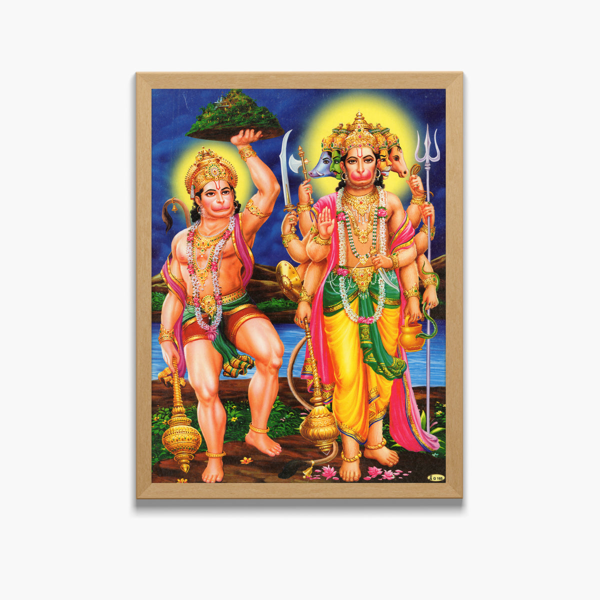 Lord panchamukhi hanuman wall art-panchamukhi hanuman god frame