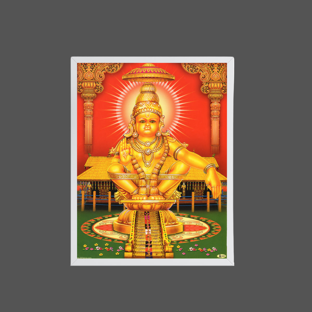 Lord Ayyappa wall art-God Manikanta photo frame