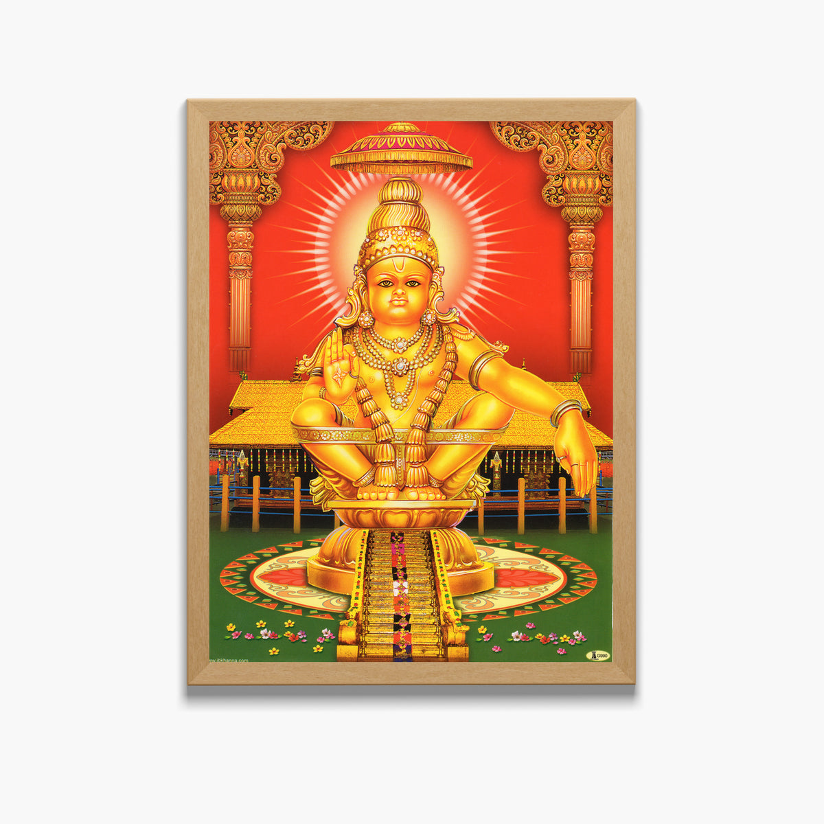Lord Ayyappa wall art-God Manikanta photo frame