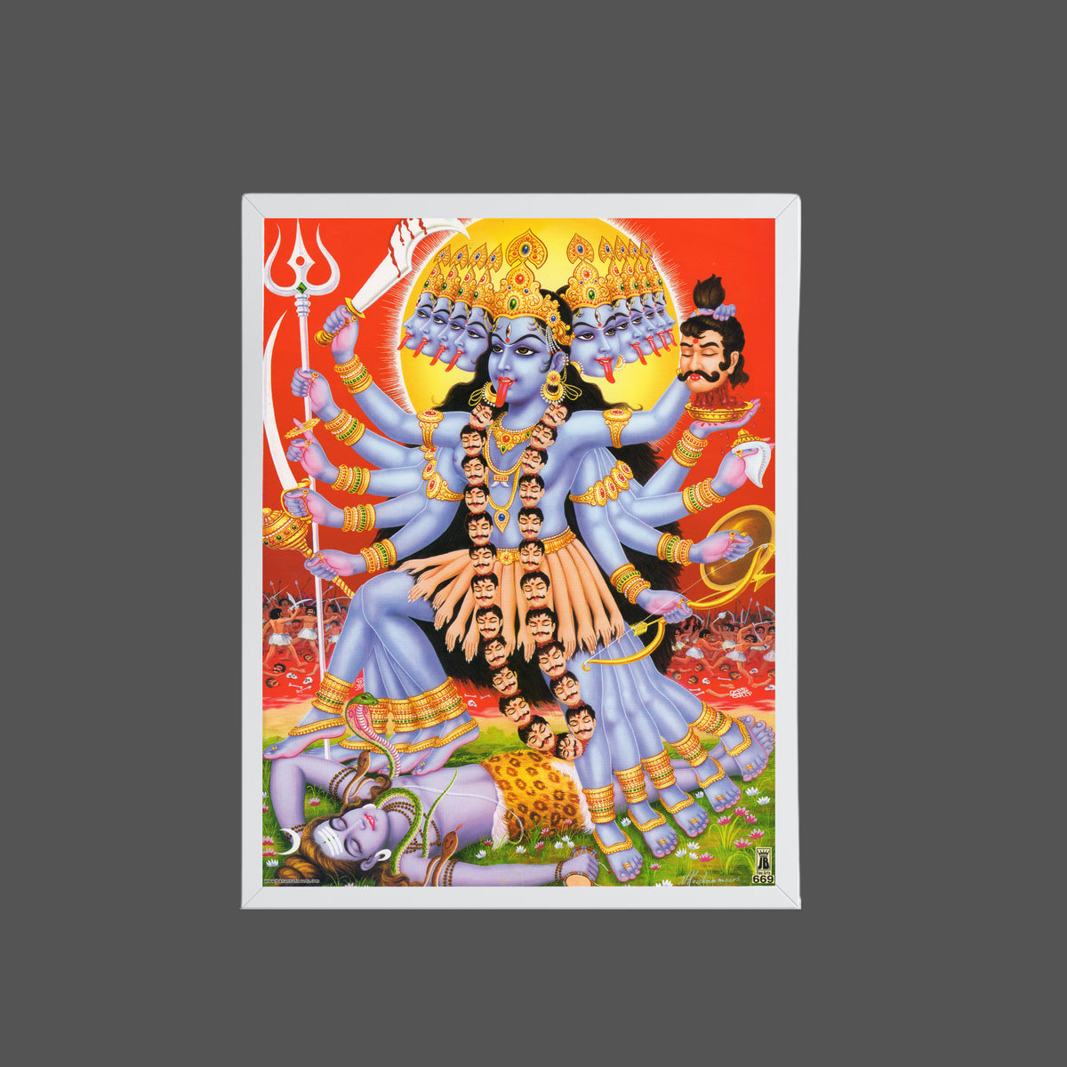 GOddess Mahakali wall art- Maa Kali photo frame
