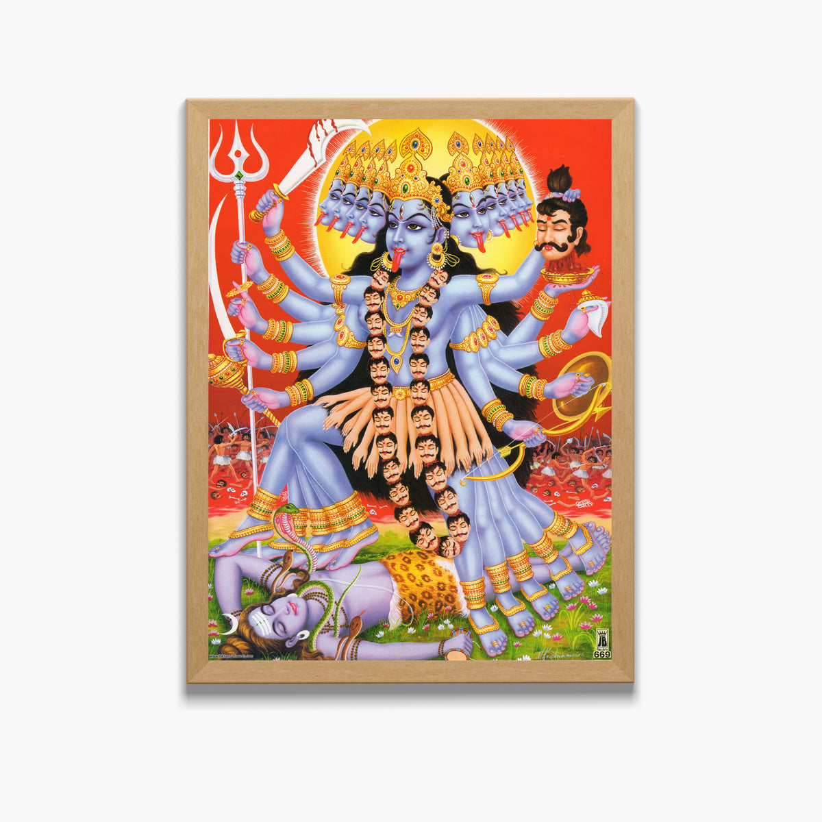 GOddess Mahakali wall art- Maa Kali photo frame