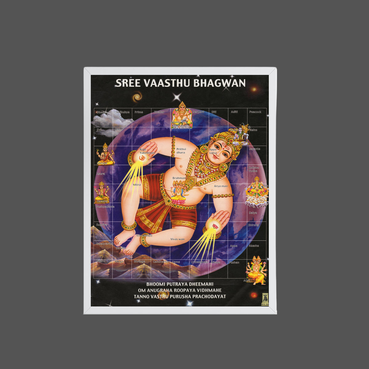 Sree Vastu Bhagwan wall art- God Vastu bagwan photo frame