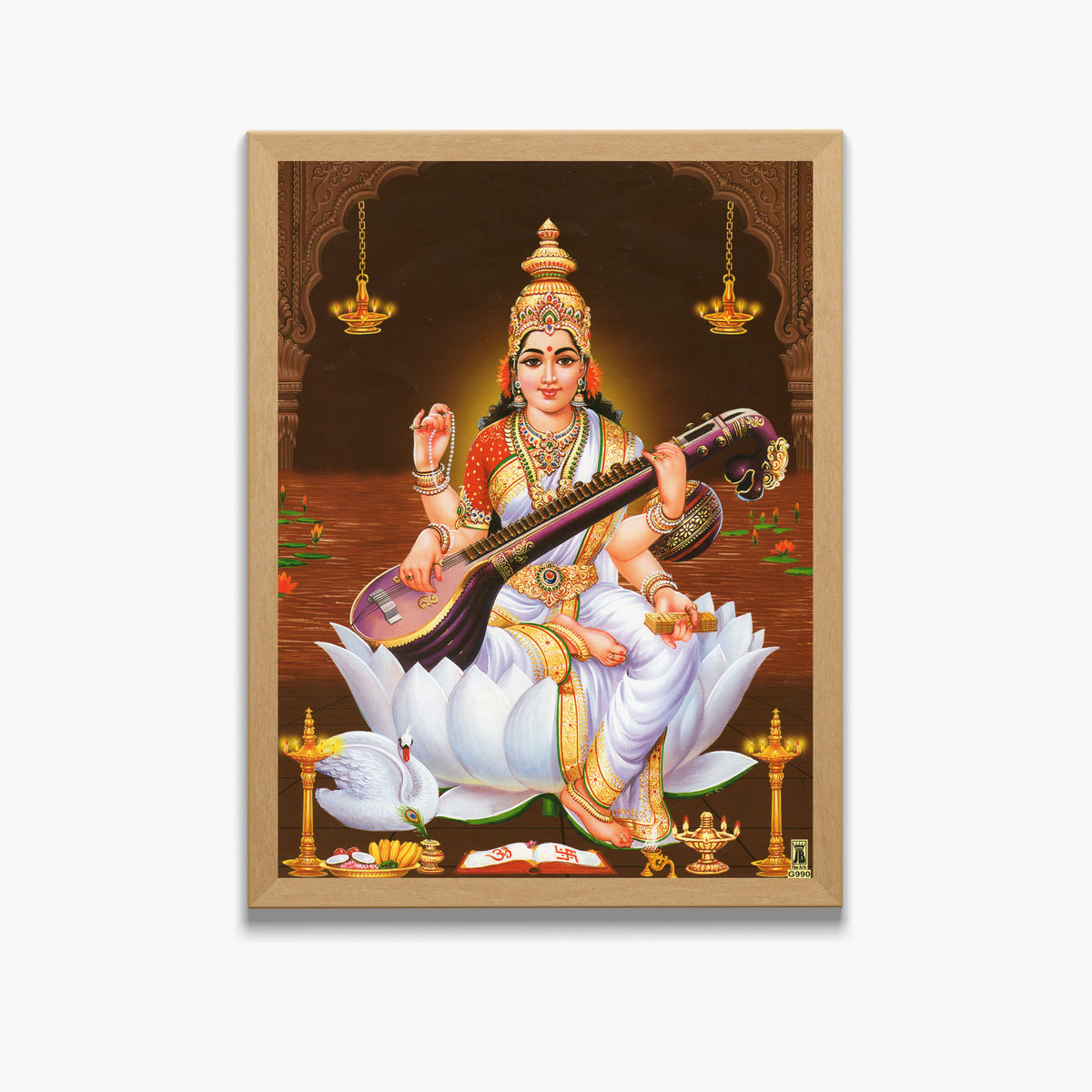 Lord Saraswathi wall art- God Sarswathi photo frame