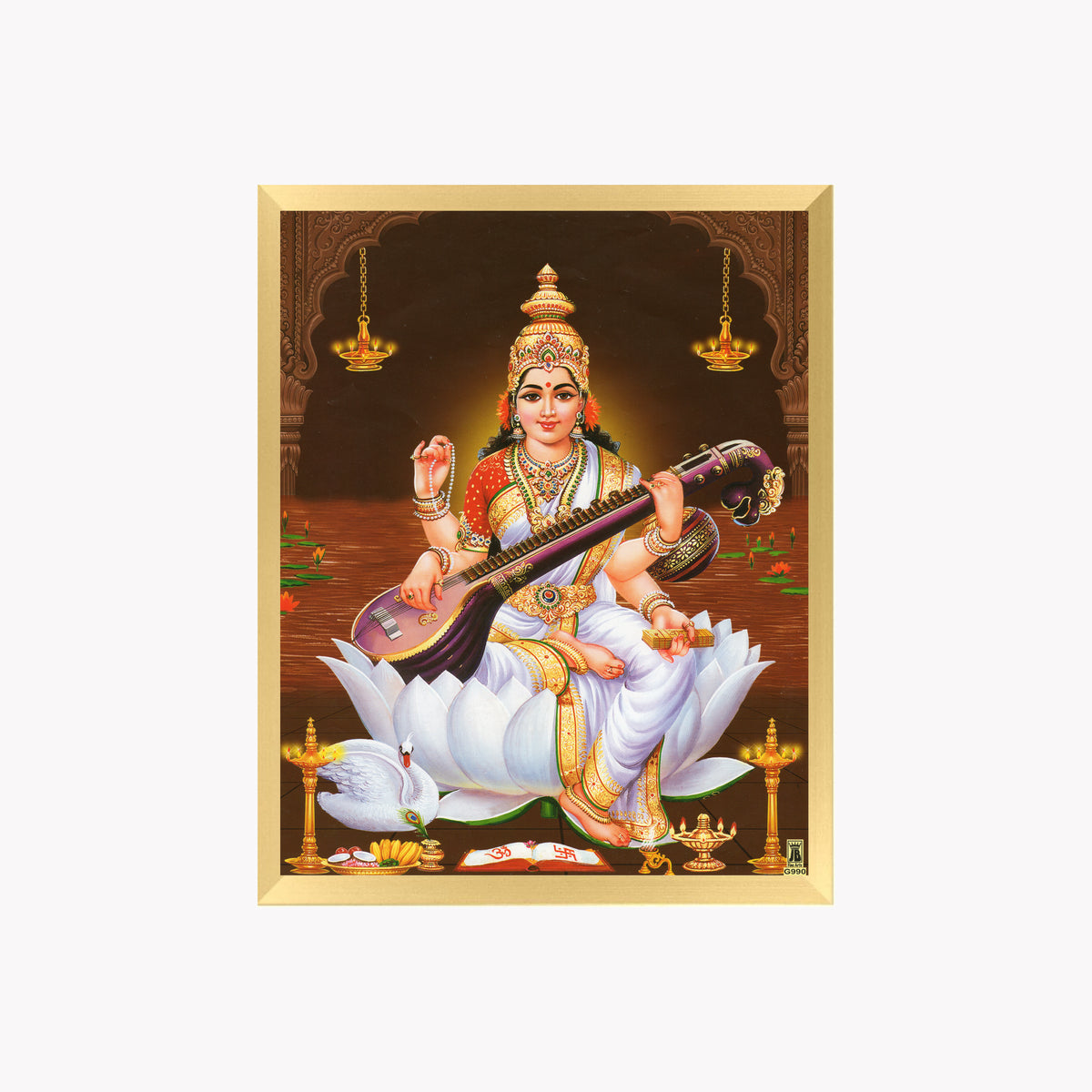 Lord Saraswathi wall art- God Sarswathi photo frame