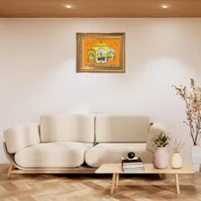 Premium Sri Raja Rajeshwara Swamy Wall Art – Vemulawada Lord Shiva, Rajarajeshwari Devi & Lakshmi Ganapathi Hindu God Photo Frame