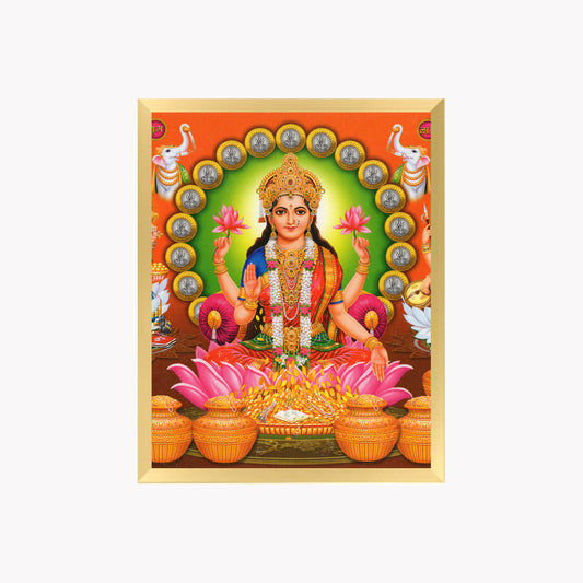 Goddess Lakshmi Wall Art – Lakshmi Devi Hindu Goddess of Wealth & Prosperity Photo Frame
