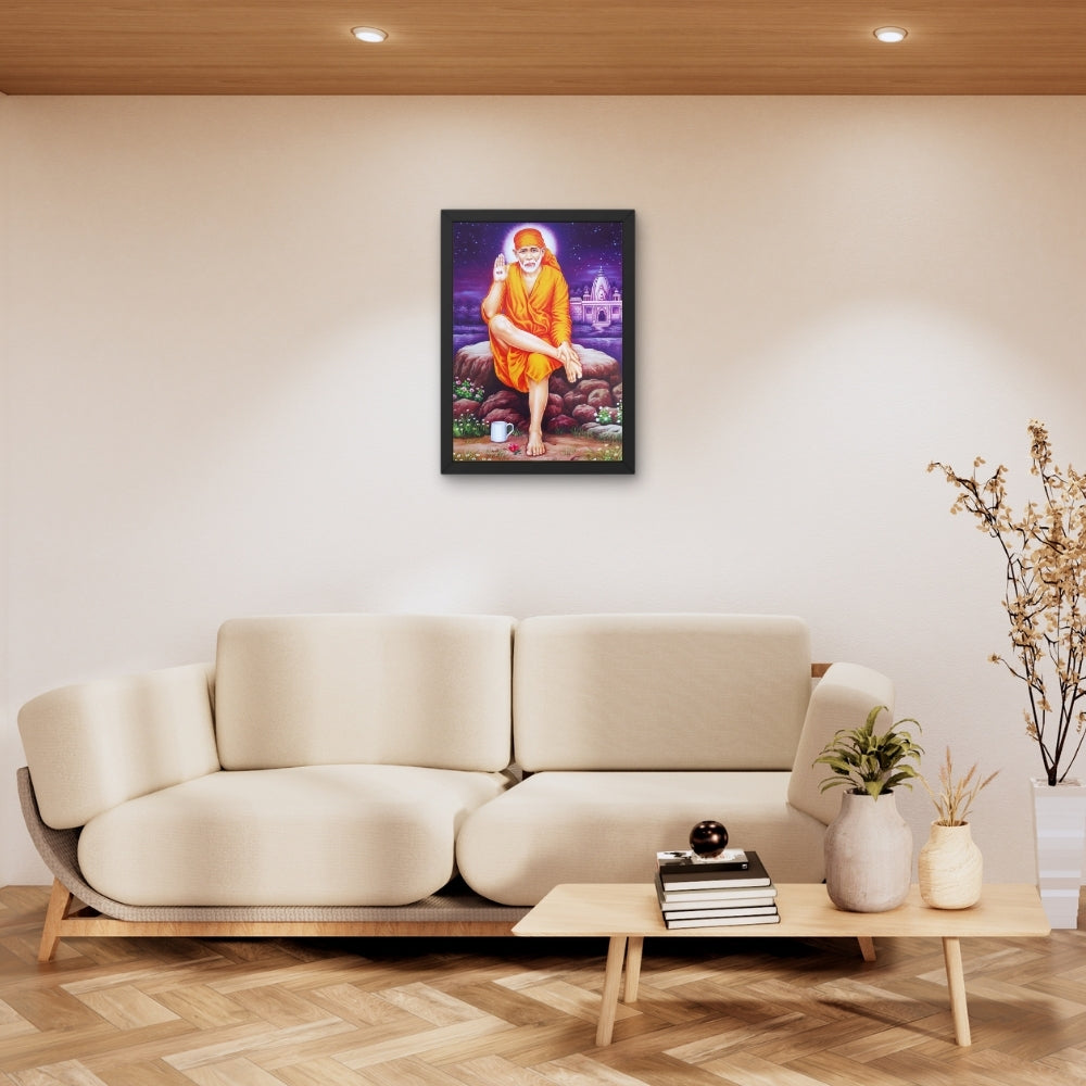 Sai Baba Wall Art – Shirdi Sai Baba Hindu Spiritual God Photo Frame