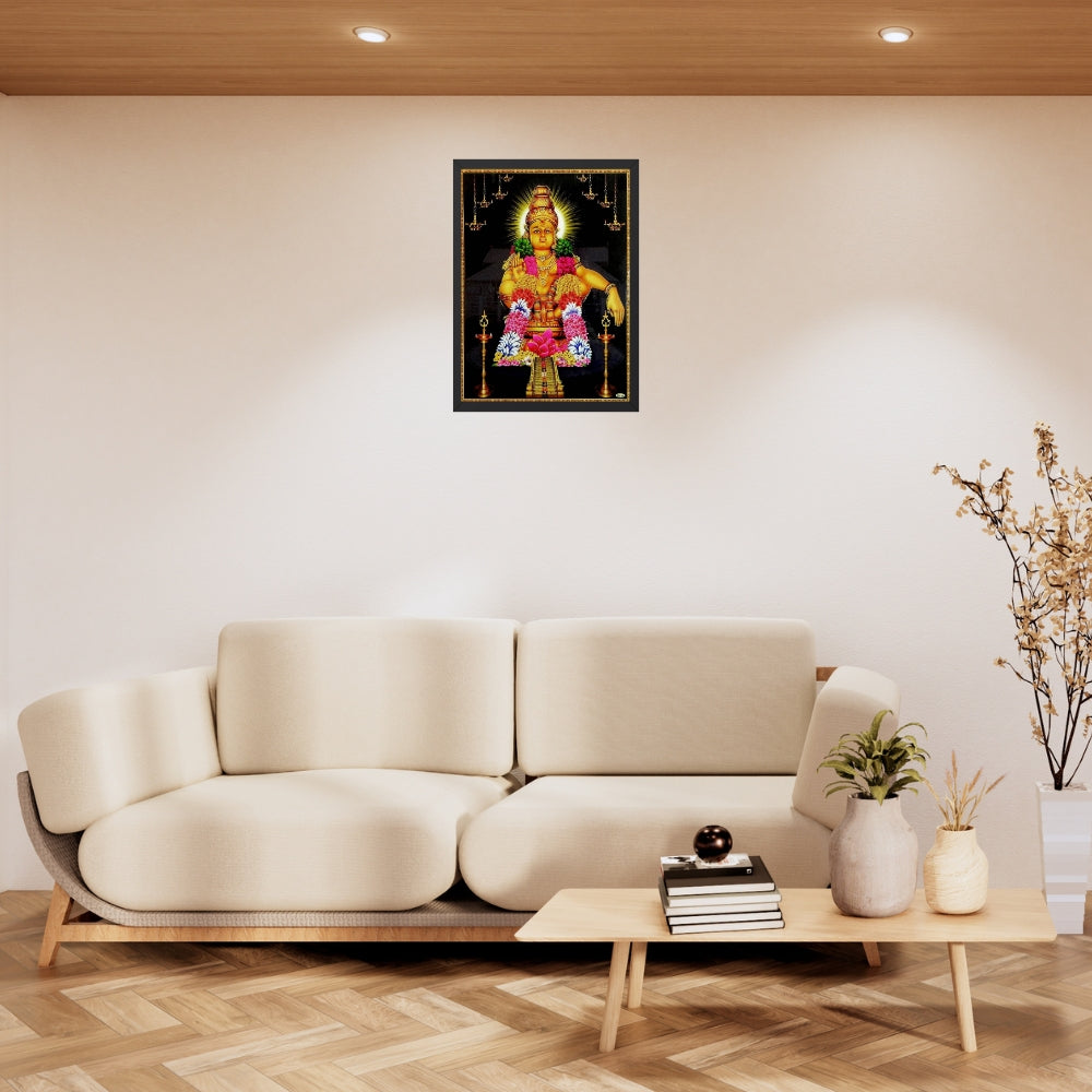 Lord Ayyappa Wall Art – Ayyappa  Hindu God Photo Frame
