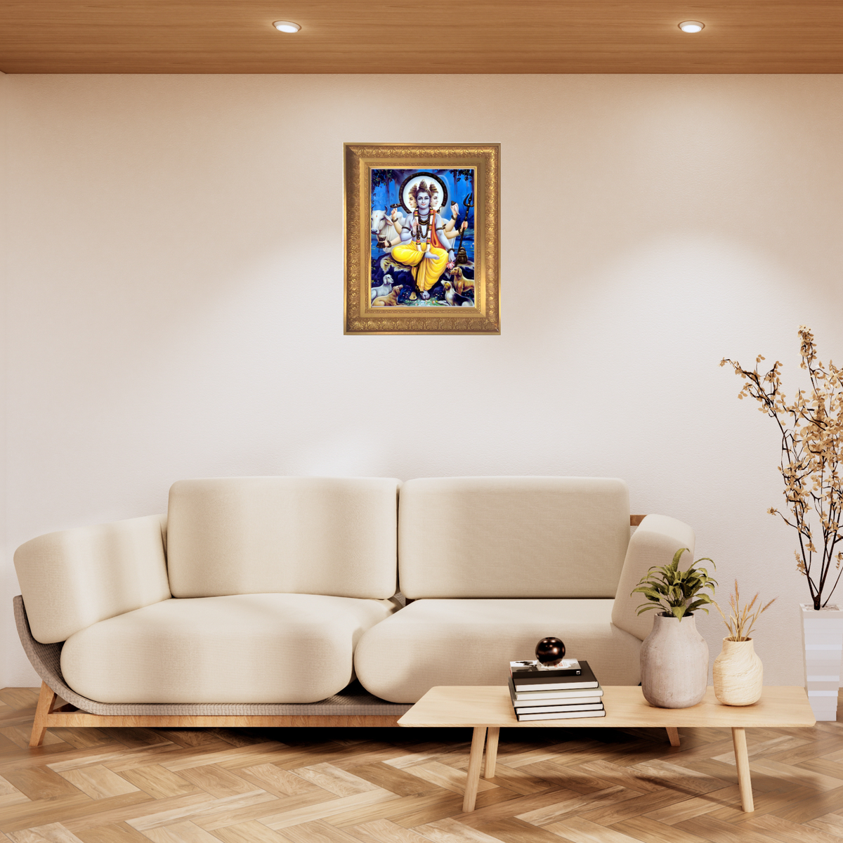 Premium Dattatreya Wall Art – Lord Dattatreya Hindu God Photo Frame
